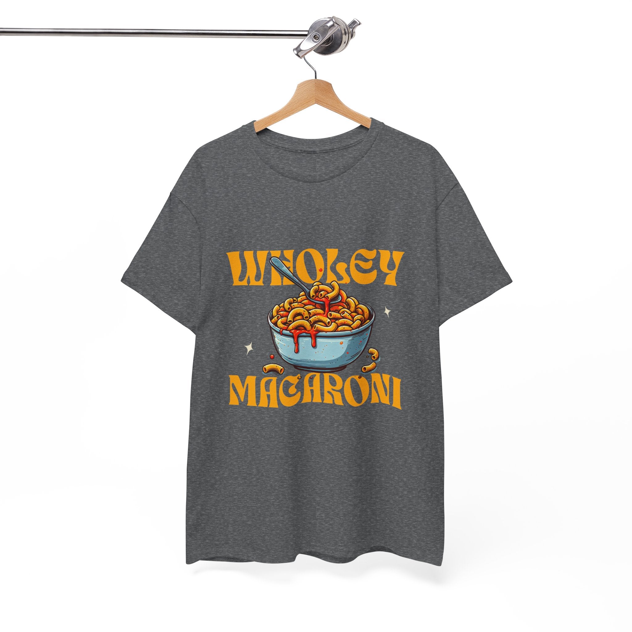 Wholey Macaroni Unisex Tee, Funny T-Shirt, Casual Graphic Shirt, Gift for Pasta Lovers, Foodie Apparel, Comfortable Everyday Wear