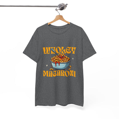Wholey Macaroni Unisex Tee, Funny T-Shirt, Casual Graphic Shirt, Gift for Pasta Lovers, Foodie Apparel, Comfortable Everyday Wear