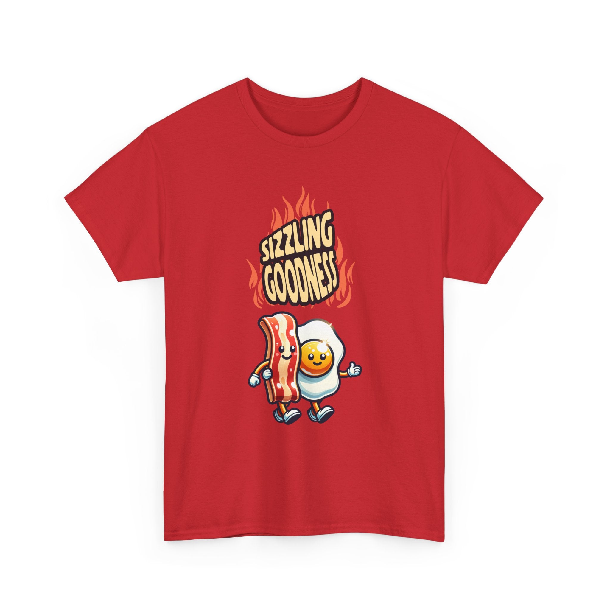Sizzling Goodness Breakfast Tee — Funny Bacon &amp; Egg Graphic T-Shirt
