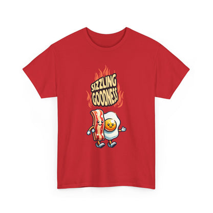 Sizzling Goodness Breakfast Tee — Funny Bacon &amp; Egg Graphic T-Shirt