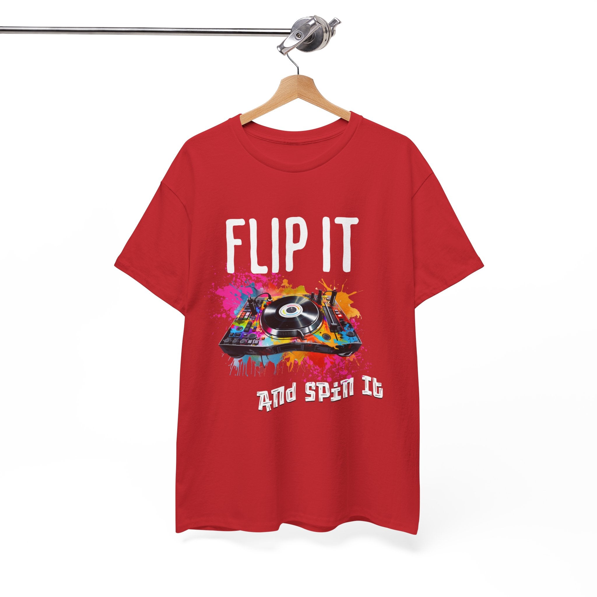 Flip &amp; Spin the Record Unisex Heavy Cotton Tee
