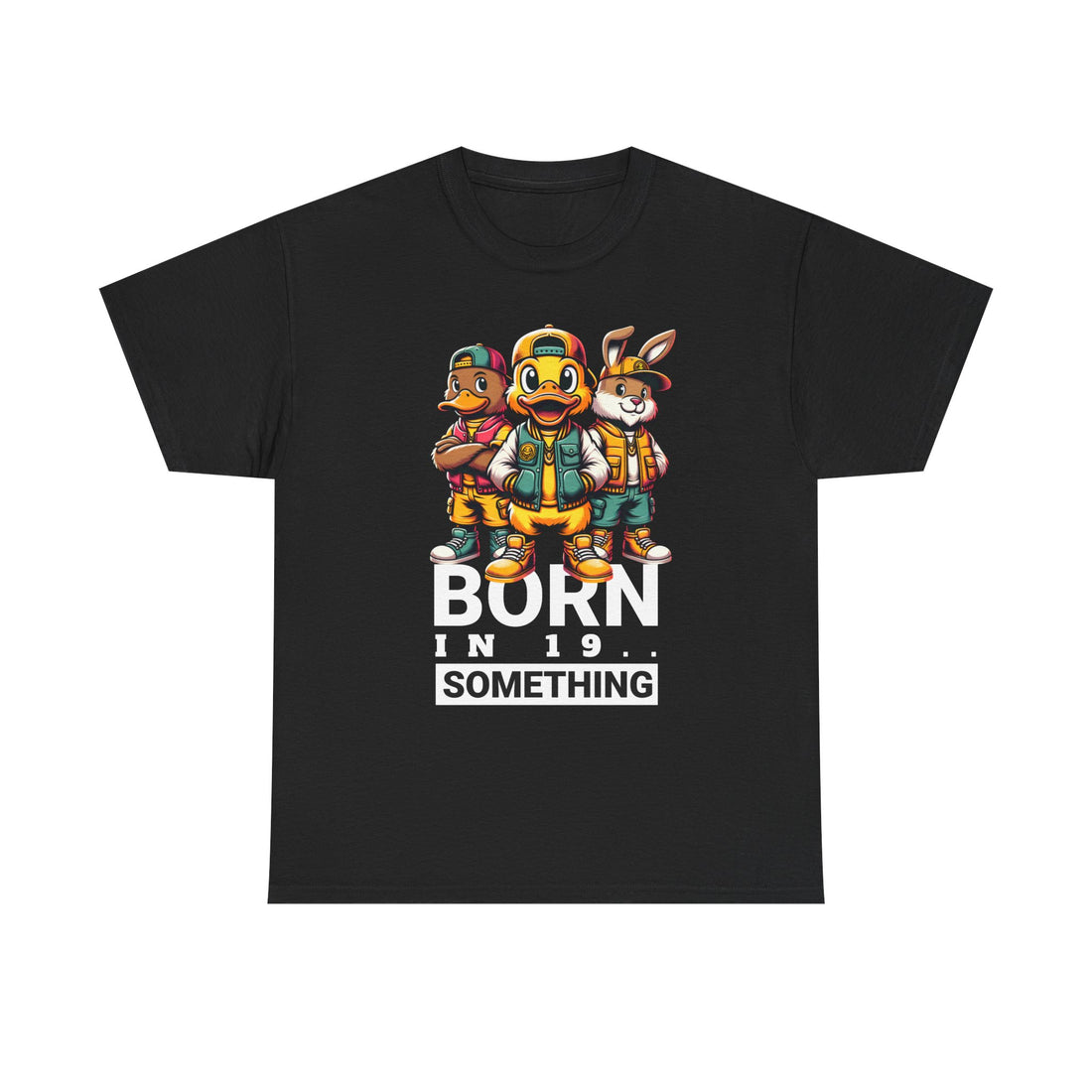 T-Shirt — "Born in 19__" Retro Cartoon Crew Graphic Tee