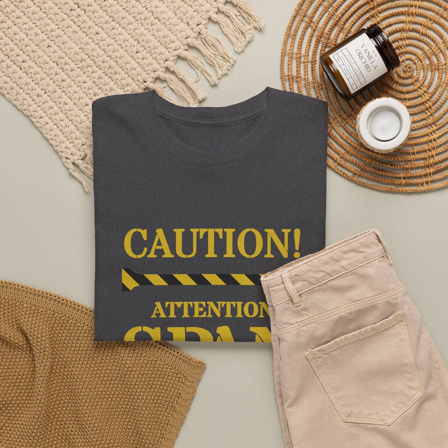 Caution! Attention Span Lacking T-Shirt — Funny Sarcastic Graphic Tee