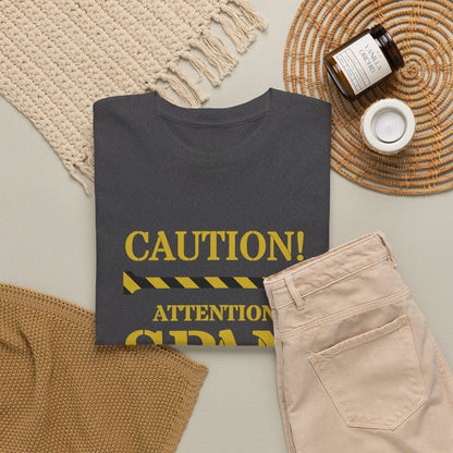 Caution! Attention Span Lacking T-Shirt — Funny Sarcastic Graphic Tee