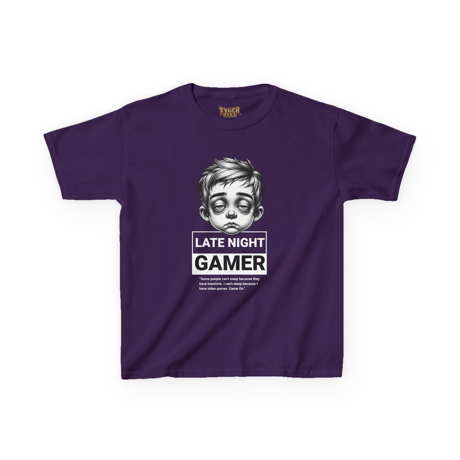Late Night Gamer – Funny Kids Gaming T-Shirt