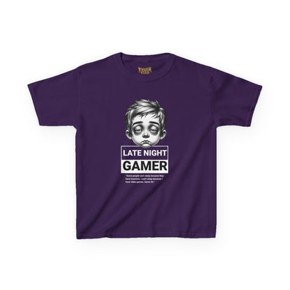 Late Night Gamer – Funny Kids Gaming T-Shirt