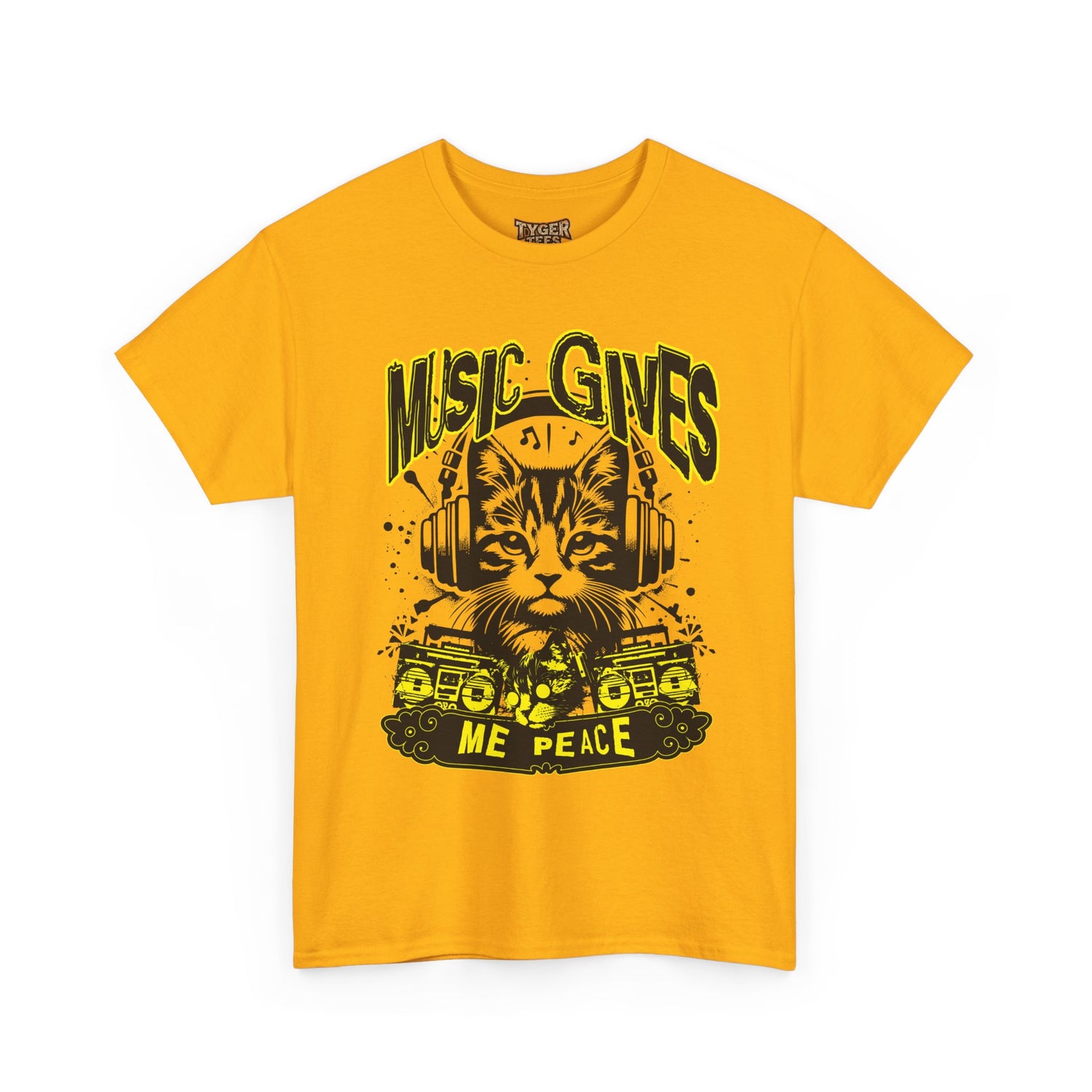Music Gives Me Peace Cat T-Shirt