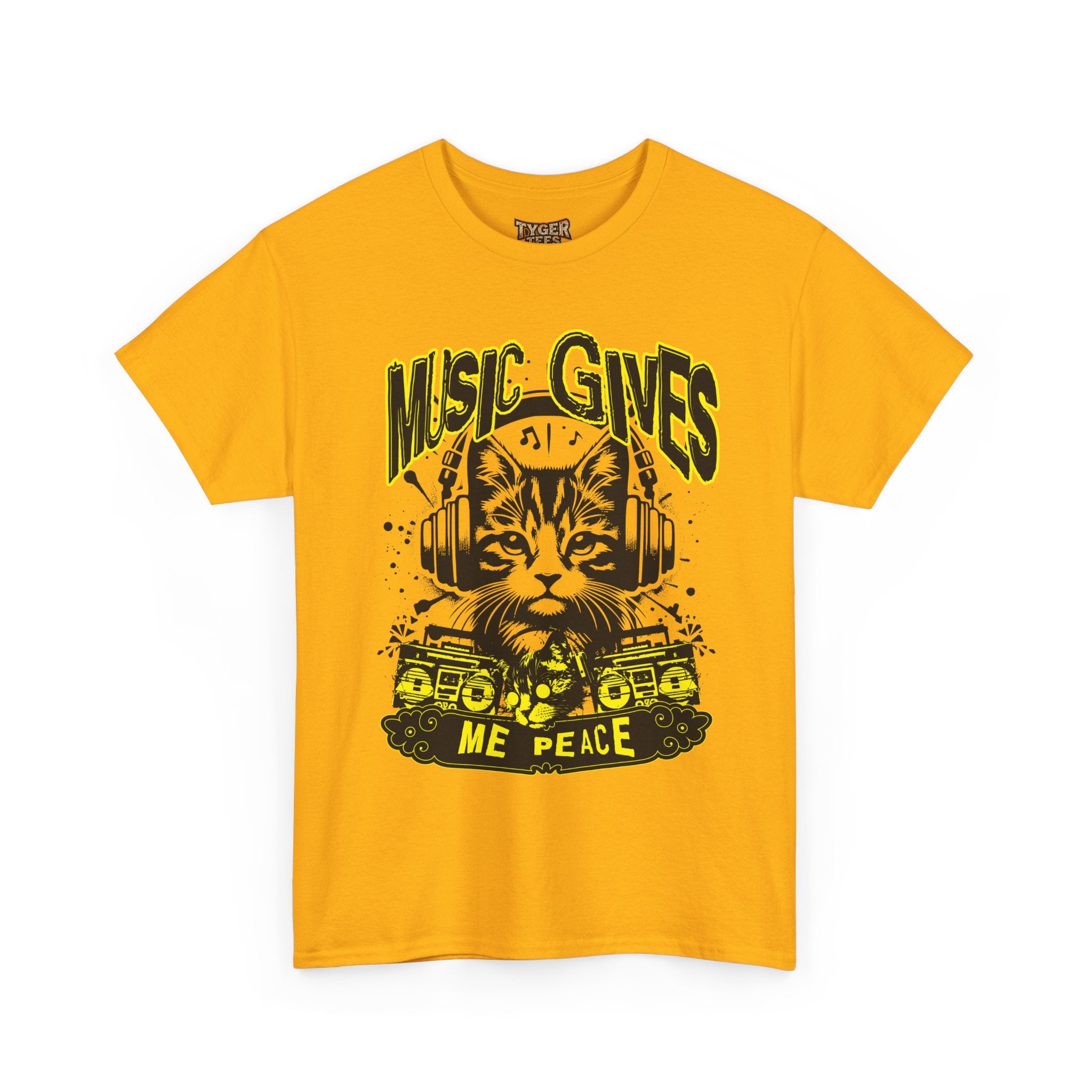 Music Gives Me Peace Cat T-Shirt