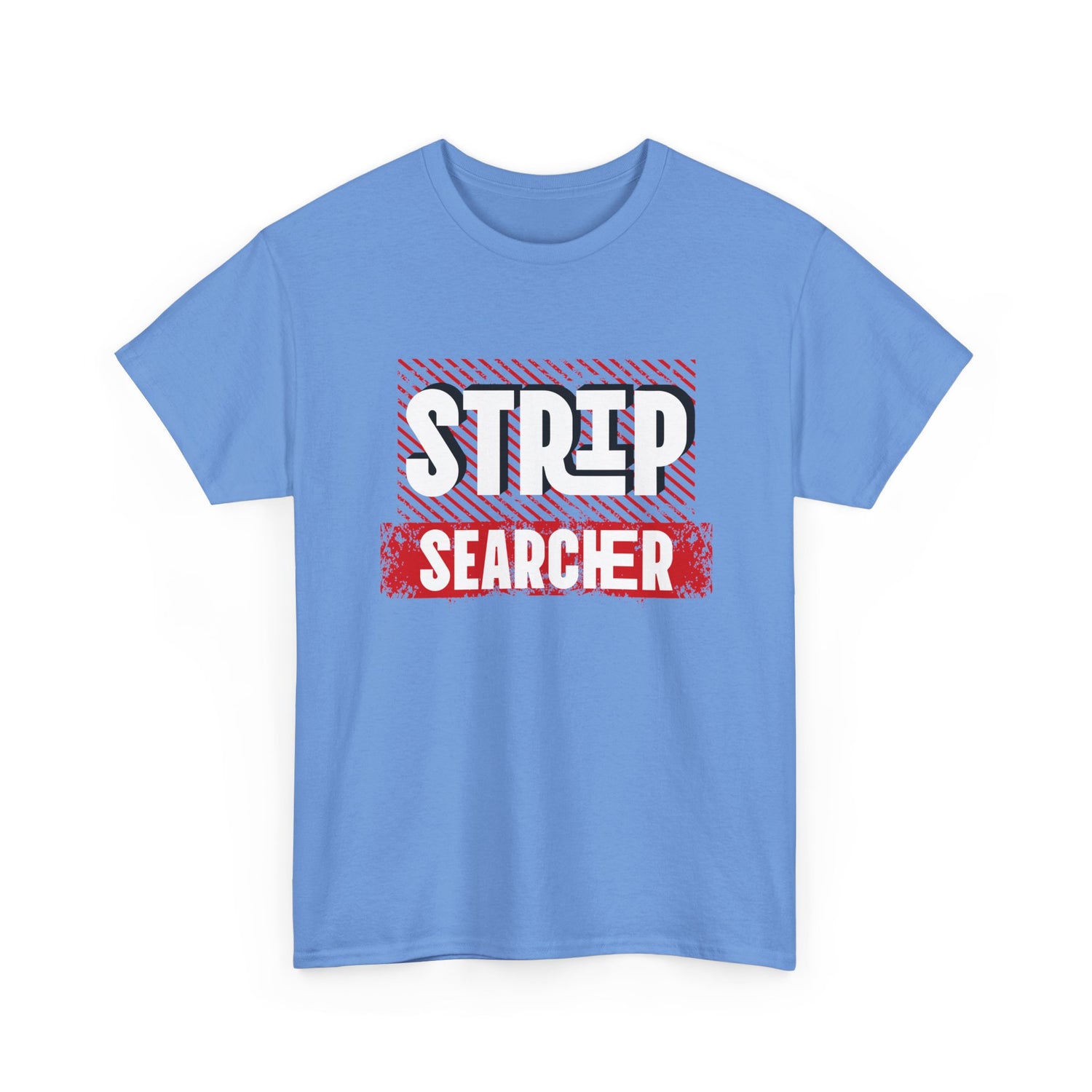 Step Searcher Graphic Tee — Vintage Red Stamped Design