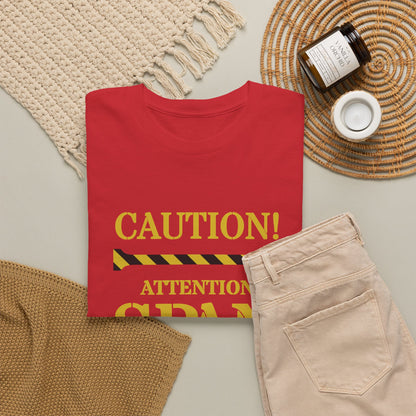 Caution! Attention Span Lacking T-Shirt — Funny Sarcastic Graphic Tee