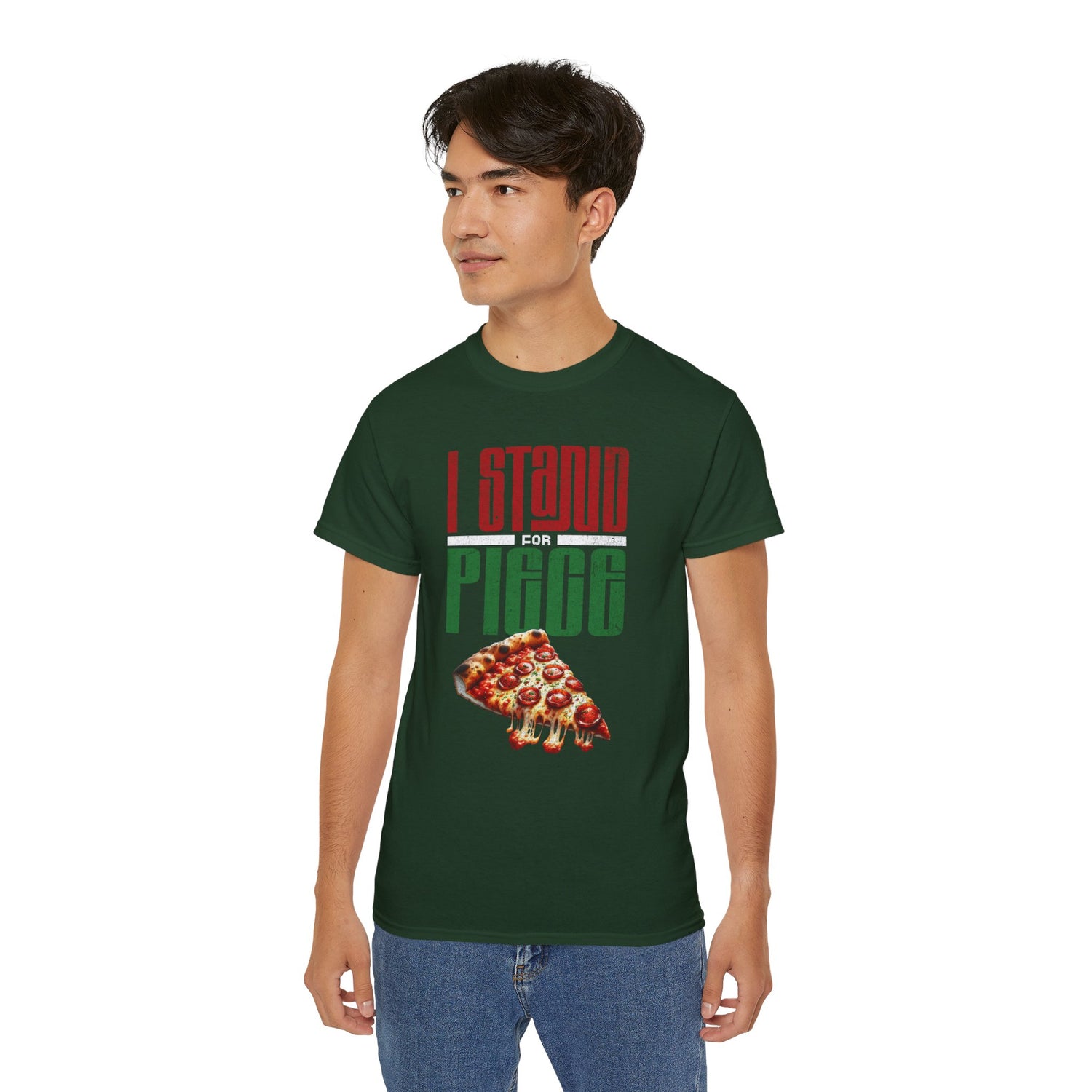 I Stand For Piece of Pizza Pie Cotton T-Shirt