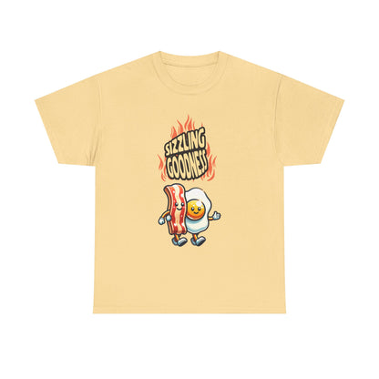 Sizzling Goodness Breakfast Tee — Funny Bacon &amp; Egg Graphic T-Shirt
