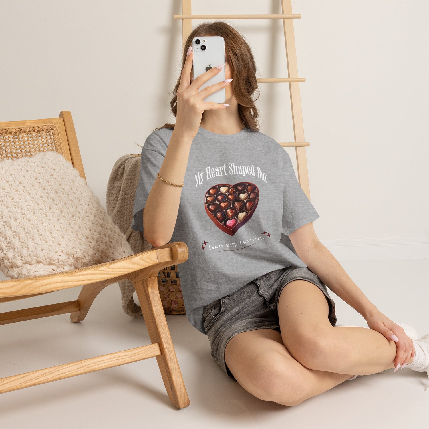 My Heart Shaped Box Comes With Chocolate T-Shirt | 90s Grunge-Inspired Valentine&