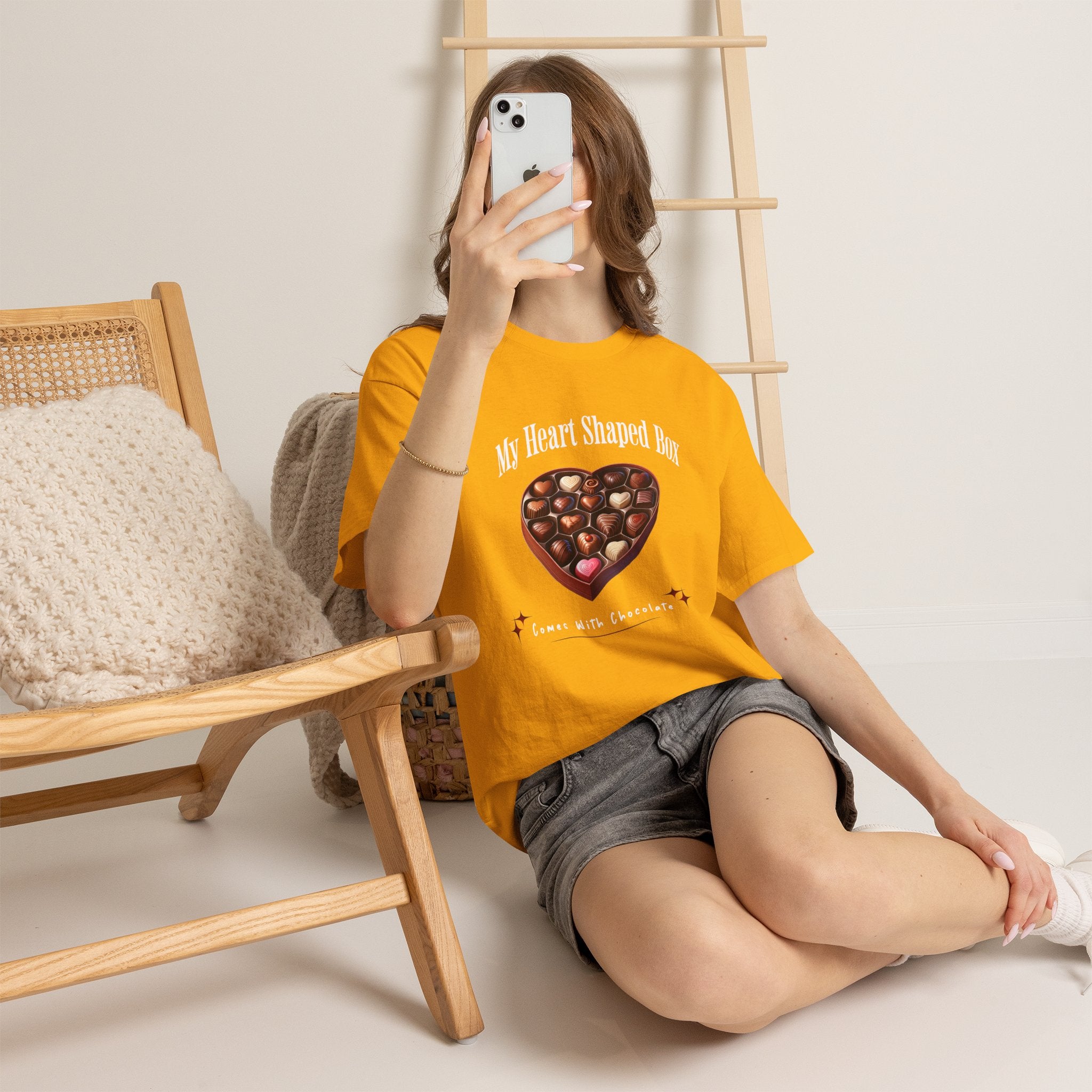 My Heart Shaped Box Comes With Chocolate T-Shirt | 90s Grunge-Inspired Valentine&