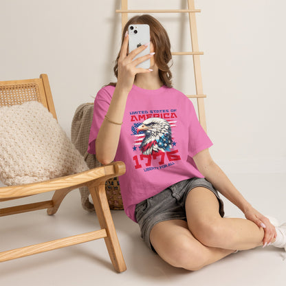 1776 Liberty For All T-Shirt — Patriotic American Eagle Independence Day Tee