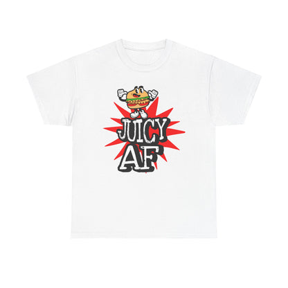 Juicy AF T-Shirt — Retro Cartoon Burger Graphic Tee
