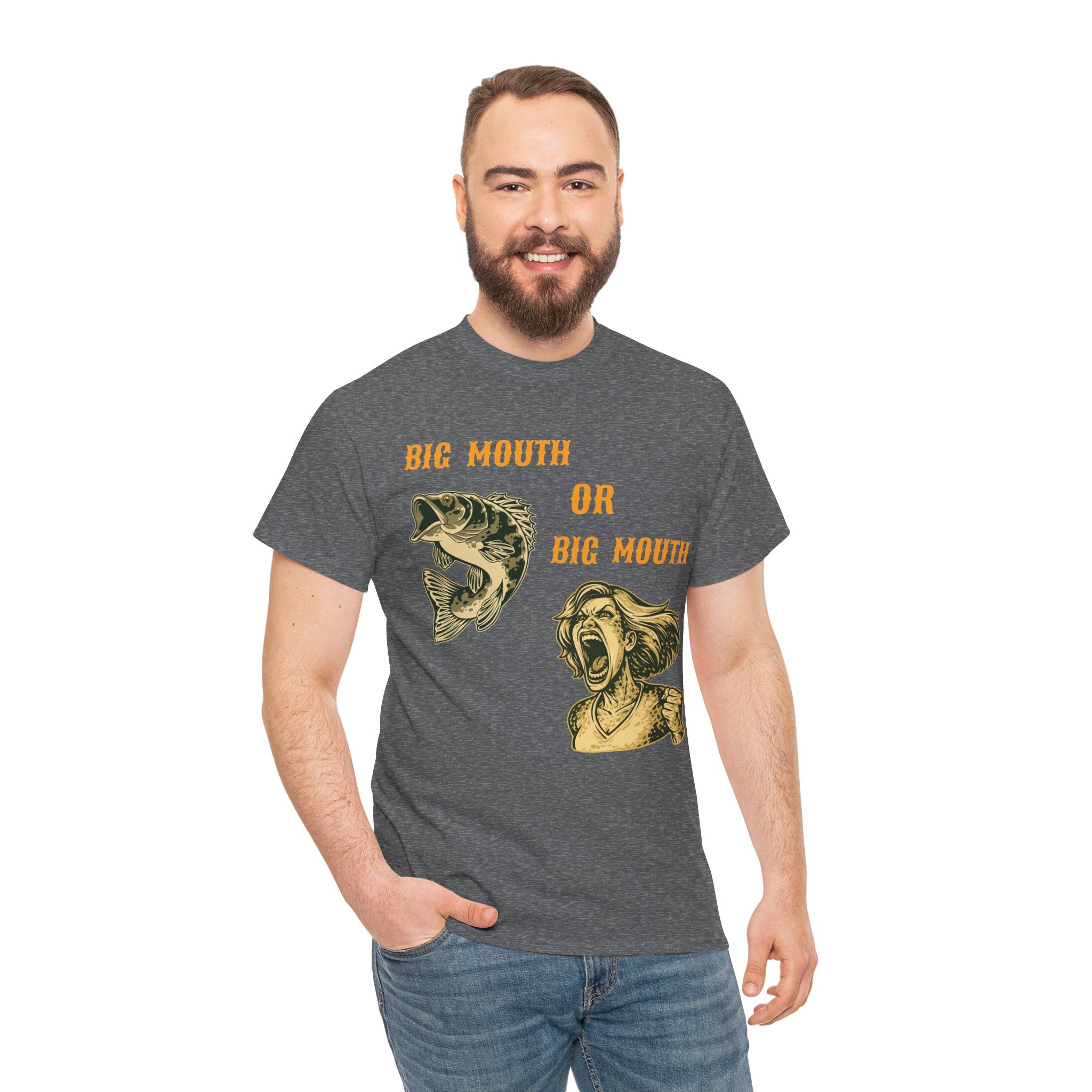 Big Mouth or Big Mouth? Funny Bass Fishing T-Shirt