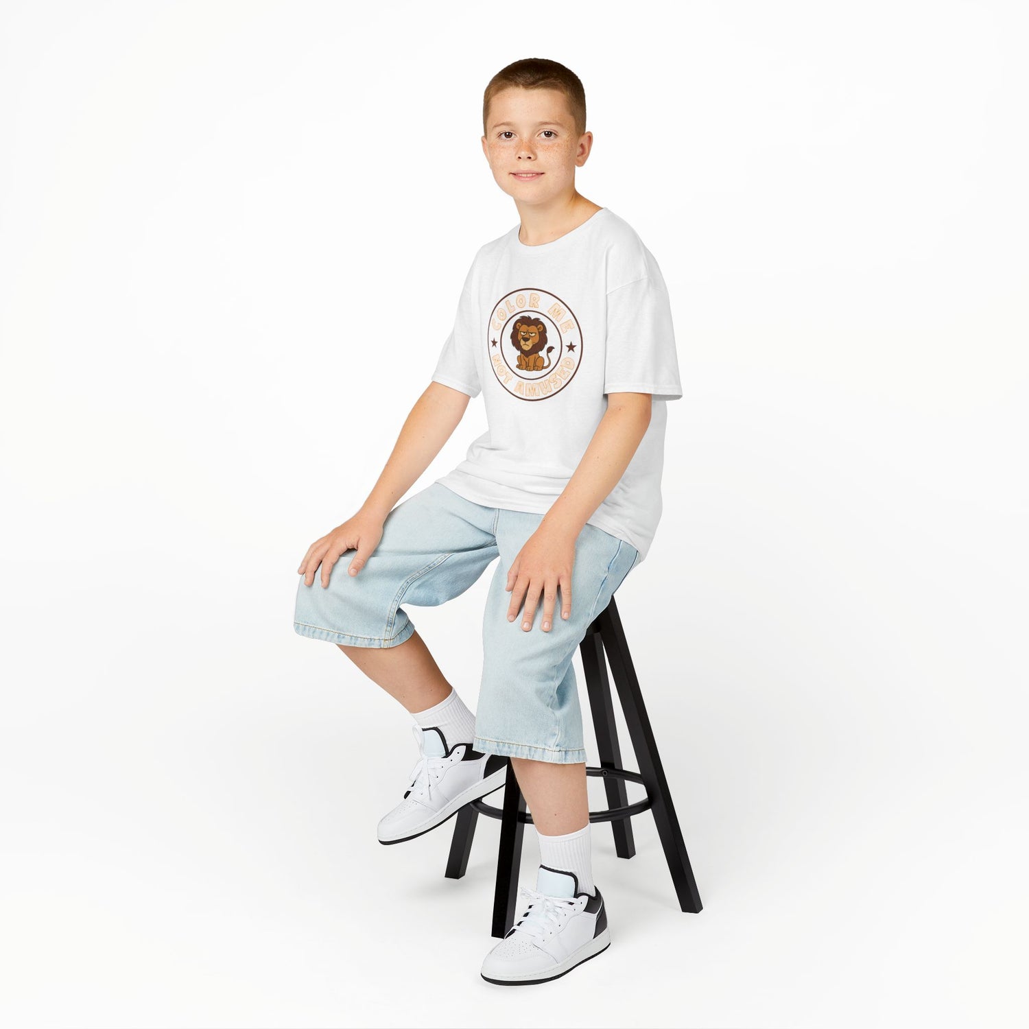 Kids Tee — Color Me Not Amused - Lion