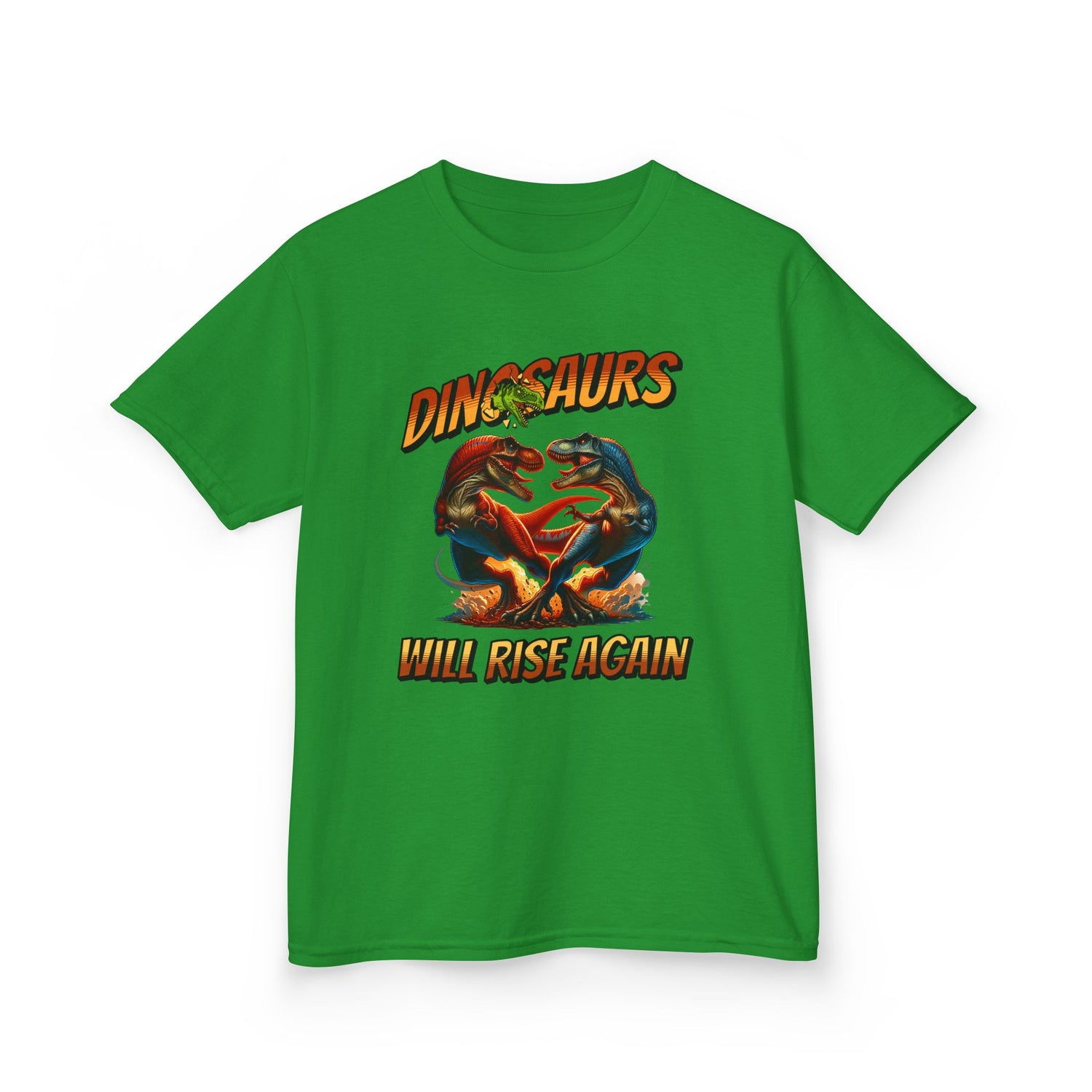 Kids Tee — "Dinosaurs Will Rise Again" Retro T-Rex Graphic