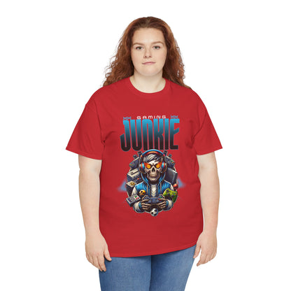 Gaming Junkie Skull Tee — Gamer Skull Controller Graphic T-Shirt