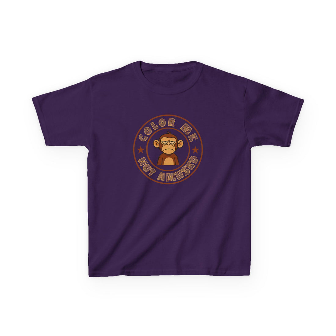 Kids Tee — Color Me Not Amused -  Monkey
