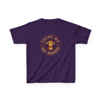 Kids Tee — Color Me Not Amused -  Monkey