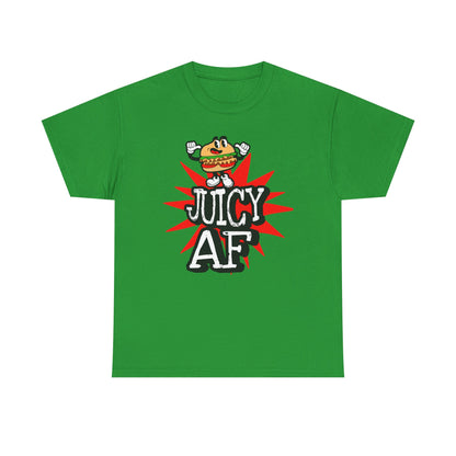 Juicy AF T-Shirt — Retro Cartoon Burger Graphic Tee