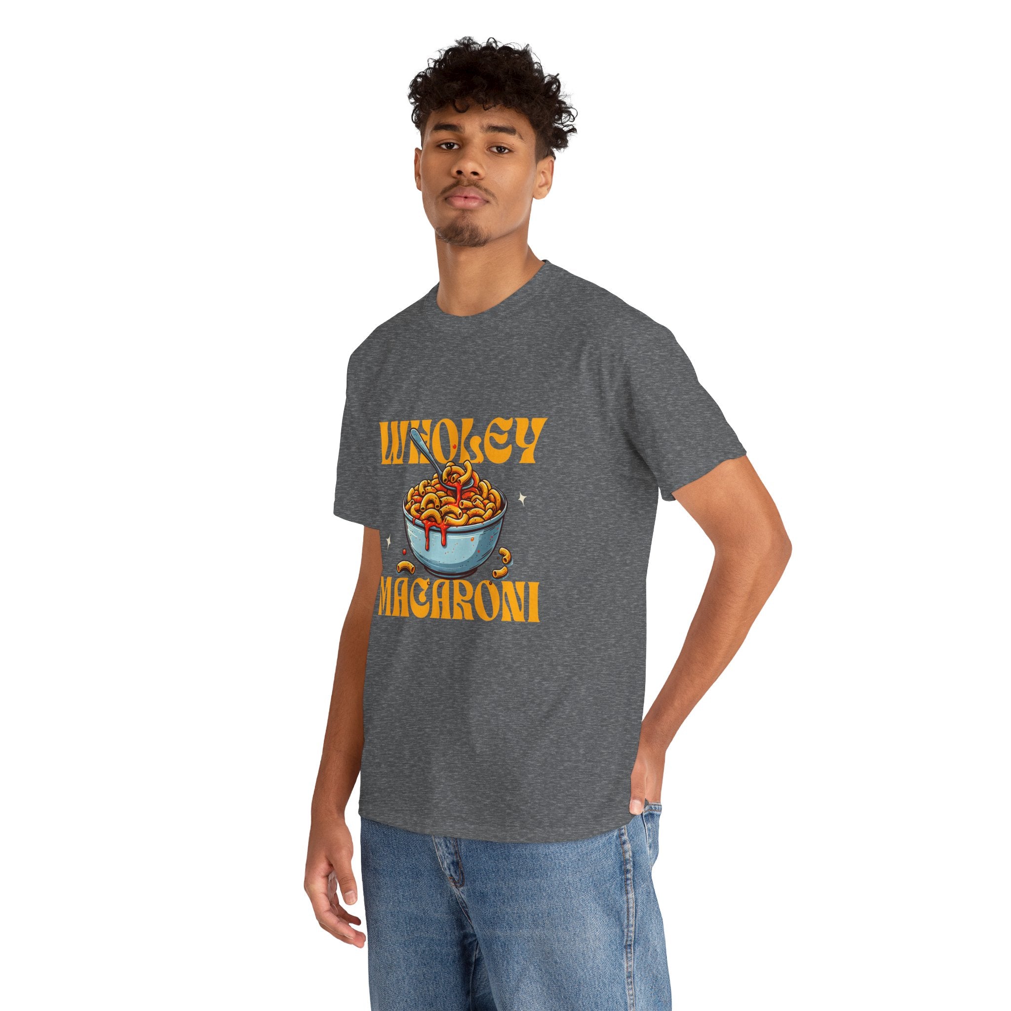 Wholey Macaroni Unisex Tee, Funny T-Shirt, Casual Graphic Shirt, Gift for Pasta Lovers, Foodie Apparel, Comfortable Everyday Wear
