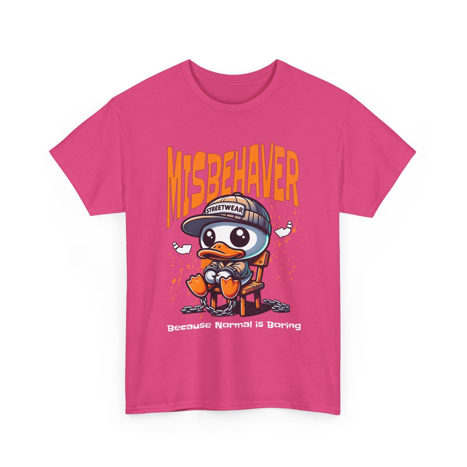 Misbehaver Duck T-Shirt — "Because Normal Is Boring" Graphic Tee