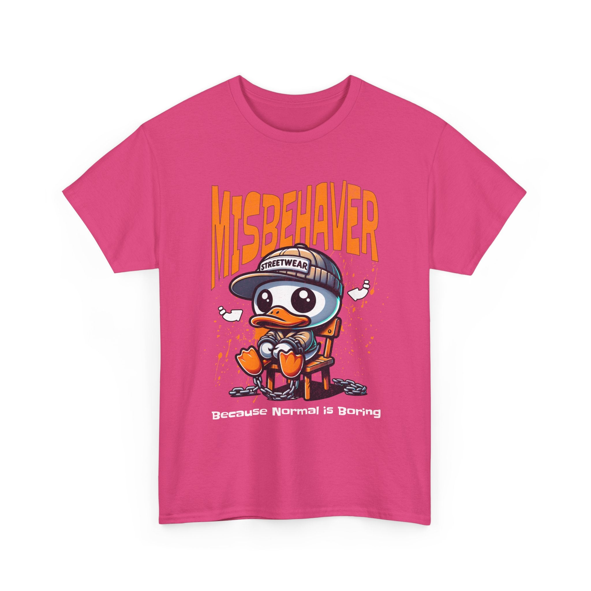 Misbehaver Duck T-Shirt — "Because Normal Is Boring" Graphic Tee