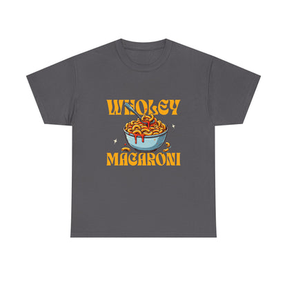 Wholey Macaroni Unisex Tee, Funny T-Shirt, Casual Graphic Shirt, Gift for Pasta Lovers, Foodie Apparel, Comfortable Everyday Wear