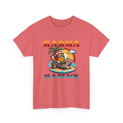 "Karma Is a Beach" Retro Tropical Tee