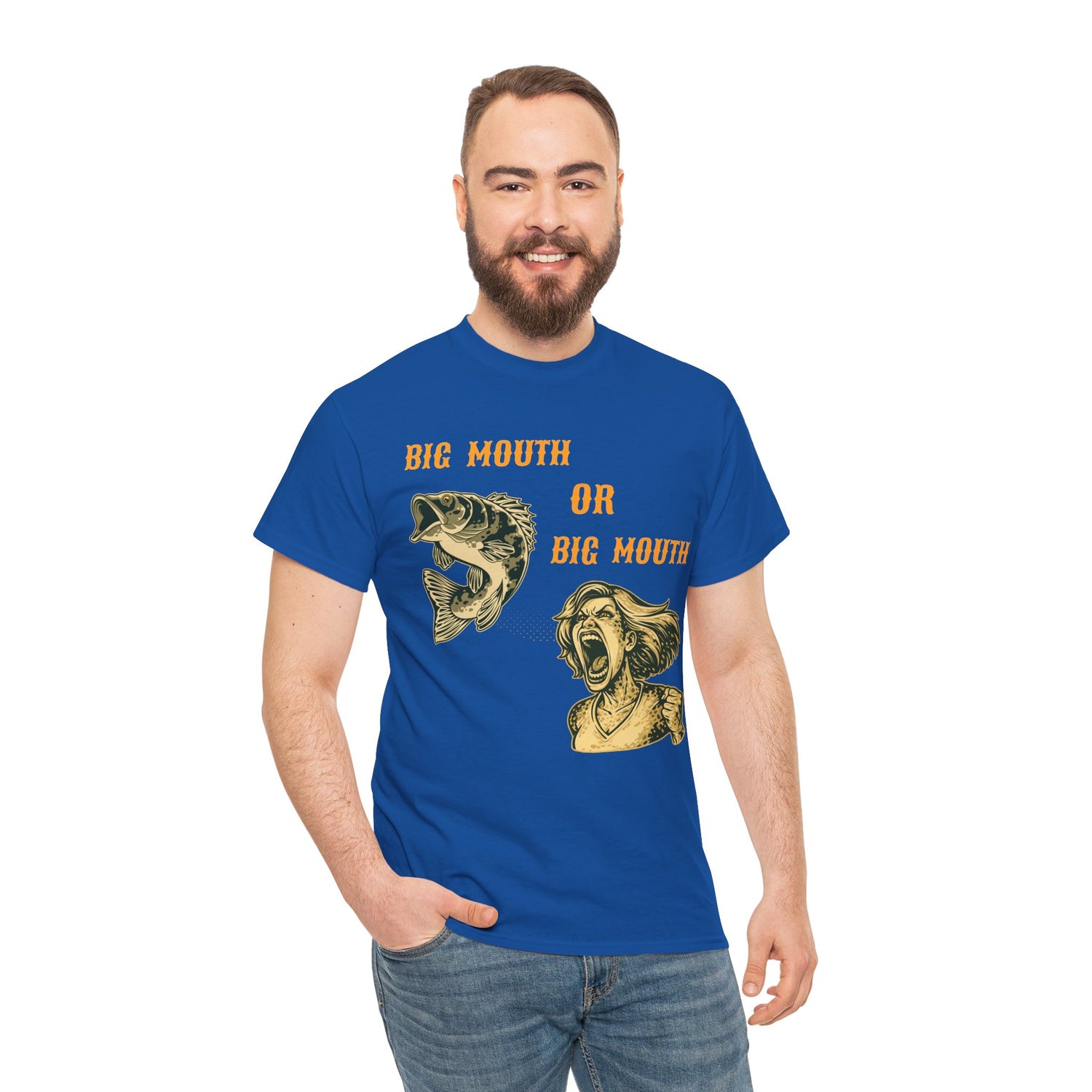 Big Mouth or Big Mouth? Funny Bass Fishing T-Shirt