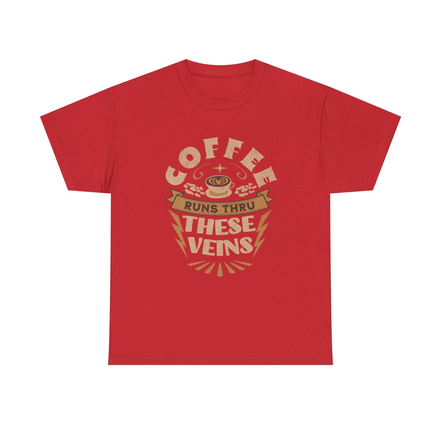 Coffee Runs Through These Veins – Funny Coffee Lover T-Shirt