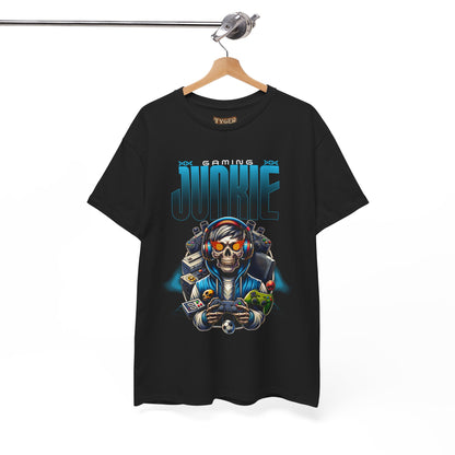 Gaming Junkie Skull Tee — Gamer Skull Controller Graphic T-Shirt