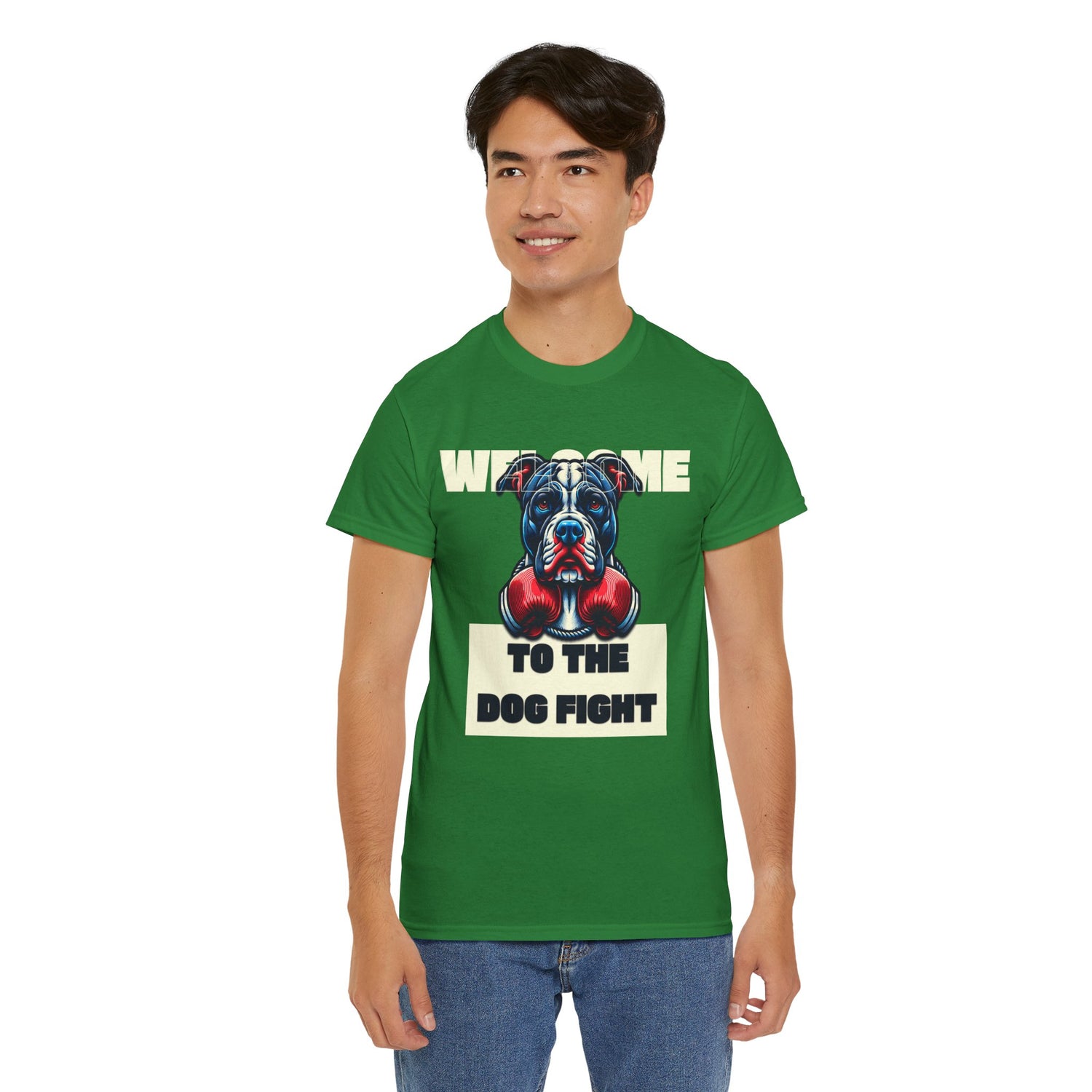 Dog Fight Boxing Dog T-Shirt — Welcome To The Dog Fight Graphic Tee