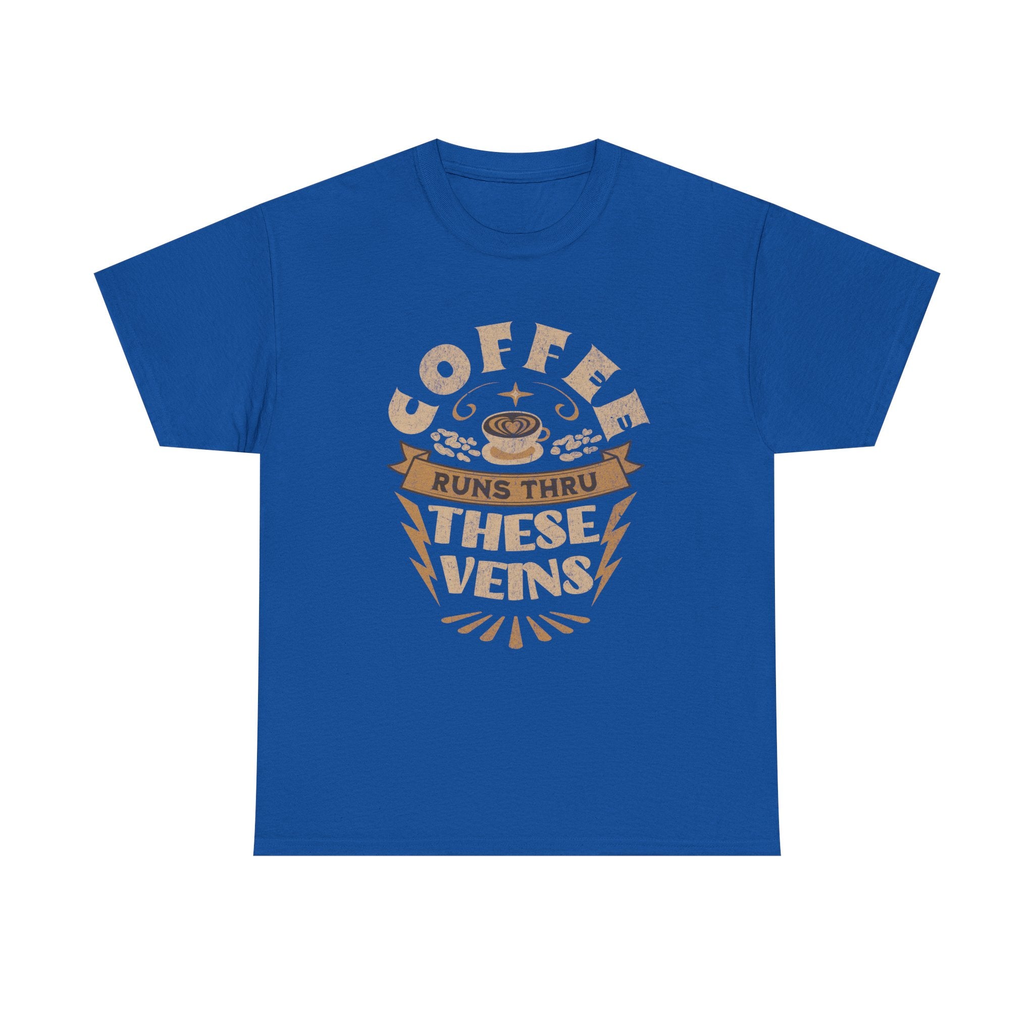 Coffee Runs Through These Veins – Funny Coffee Lover T-Shirt