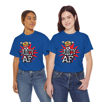 Juicy AF T-Shirt — Retro Cartoon Burger Graphic Tee