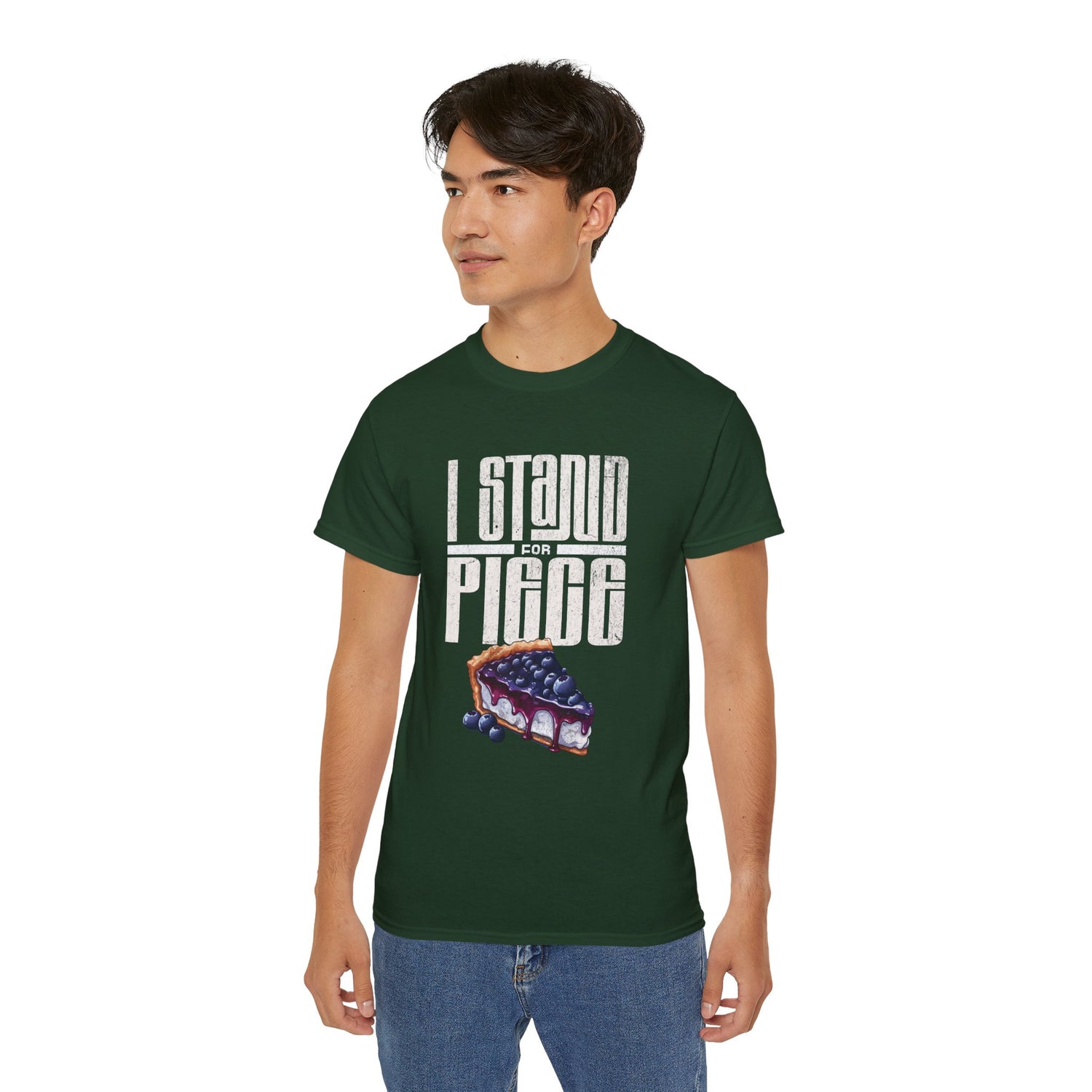 I Stand For Piece of Blueberry Pie Cotton T-Shirt
