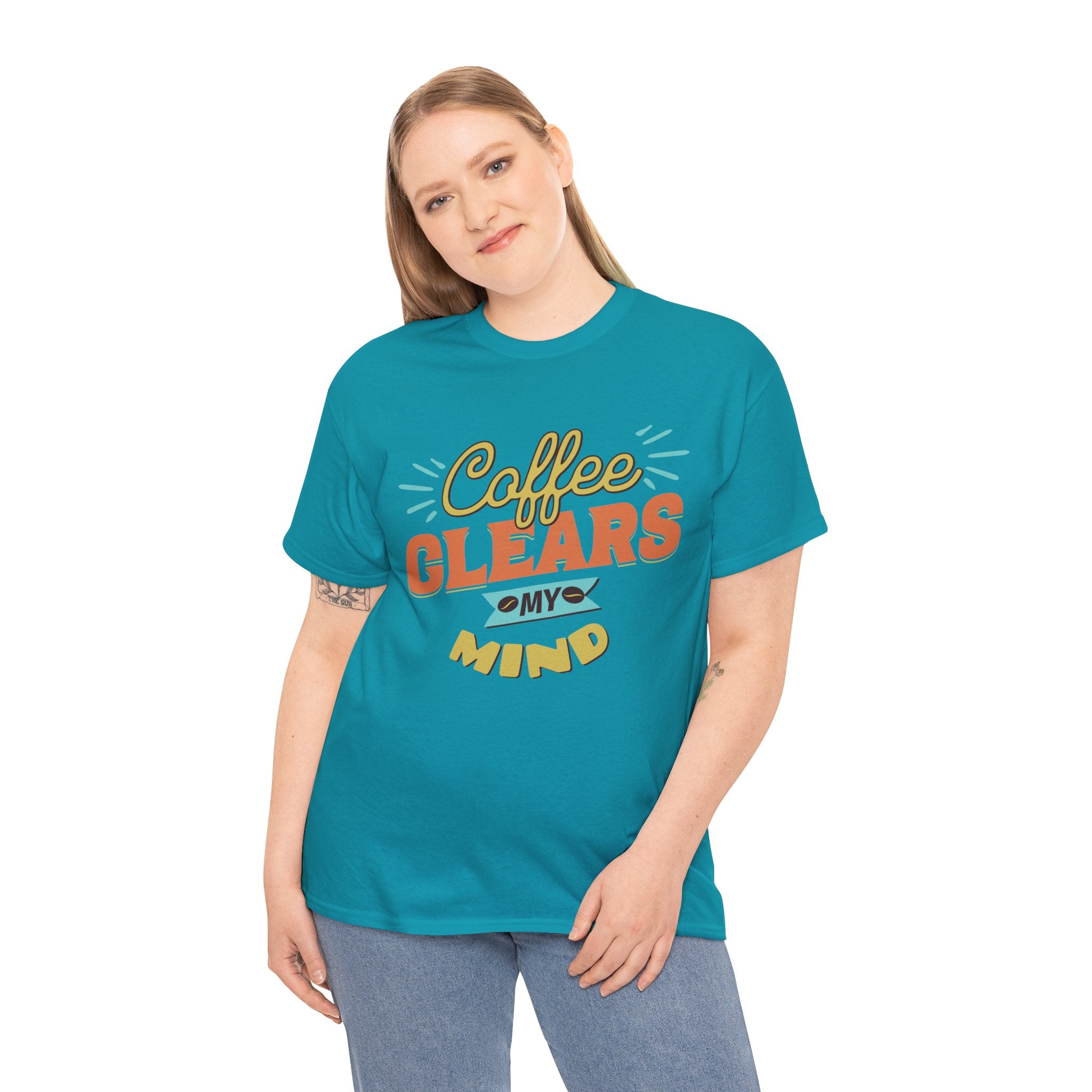 Coffee Clears My Mind T-Shirt — Retro Coffee Lover Tee