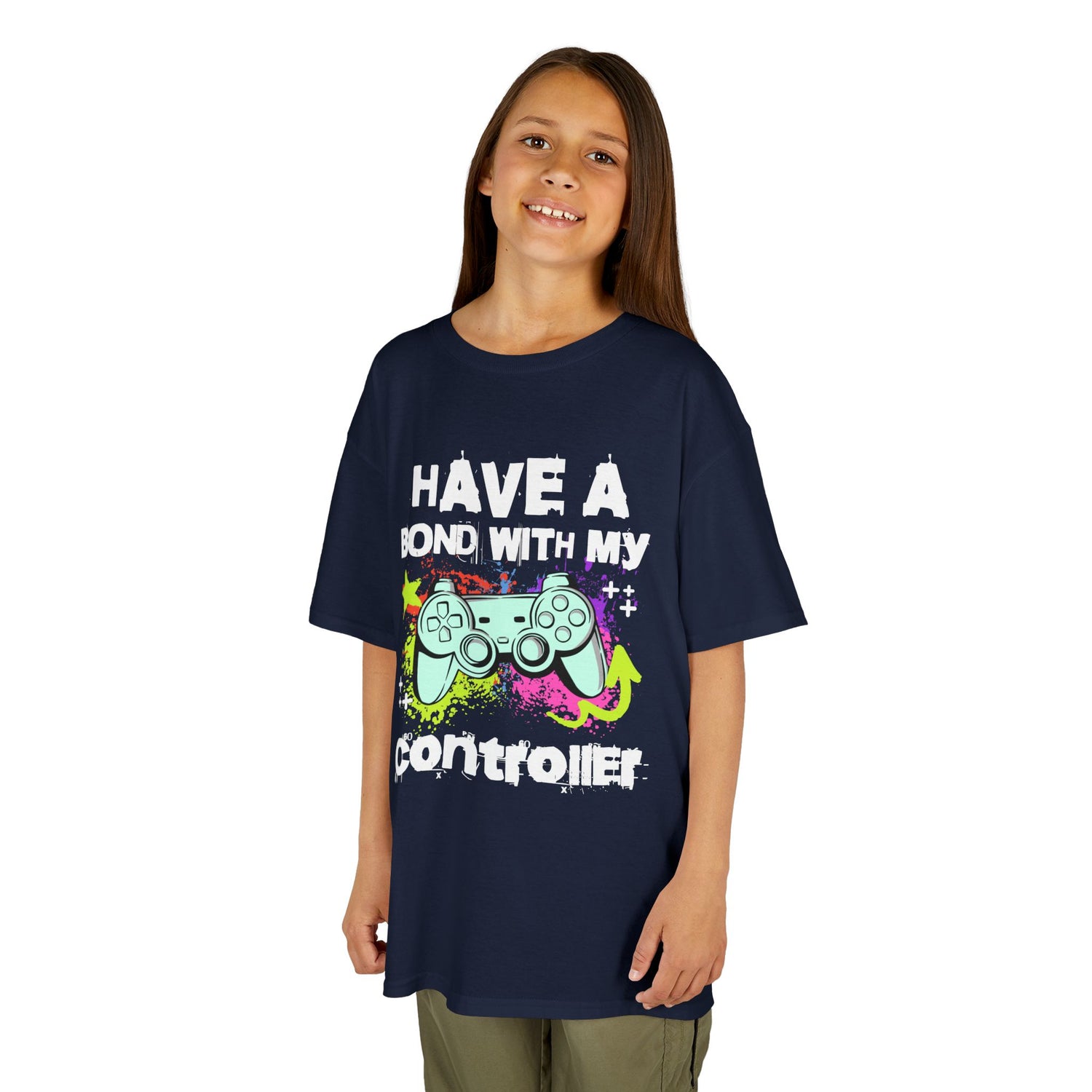 Kids Tee — "Have a Bond With My Controller" Gaming Graphic Shirt