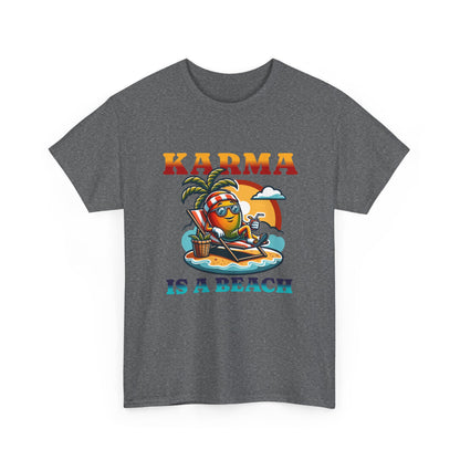 "Karma Is a Beach" Retro Tropical Tee