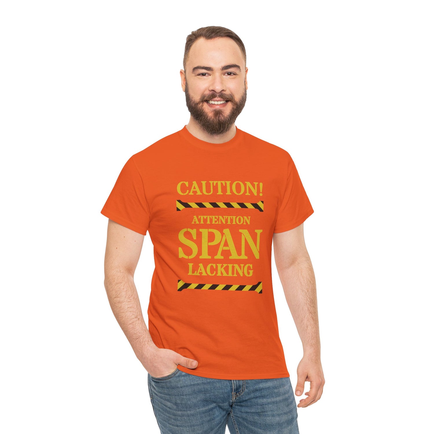 Caution! Attention Span Lacking T-Shirt — Funny Sarcastic Graphic Tee