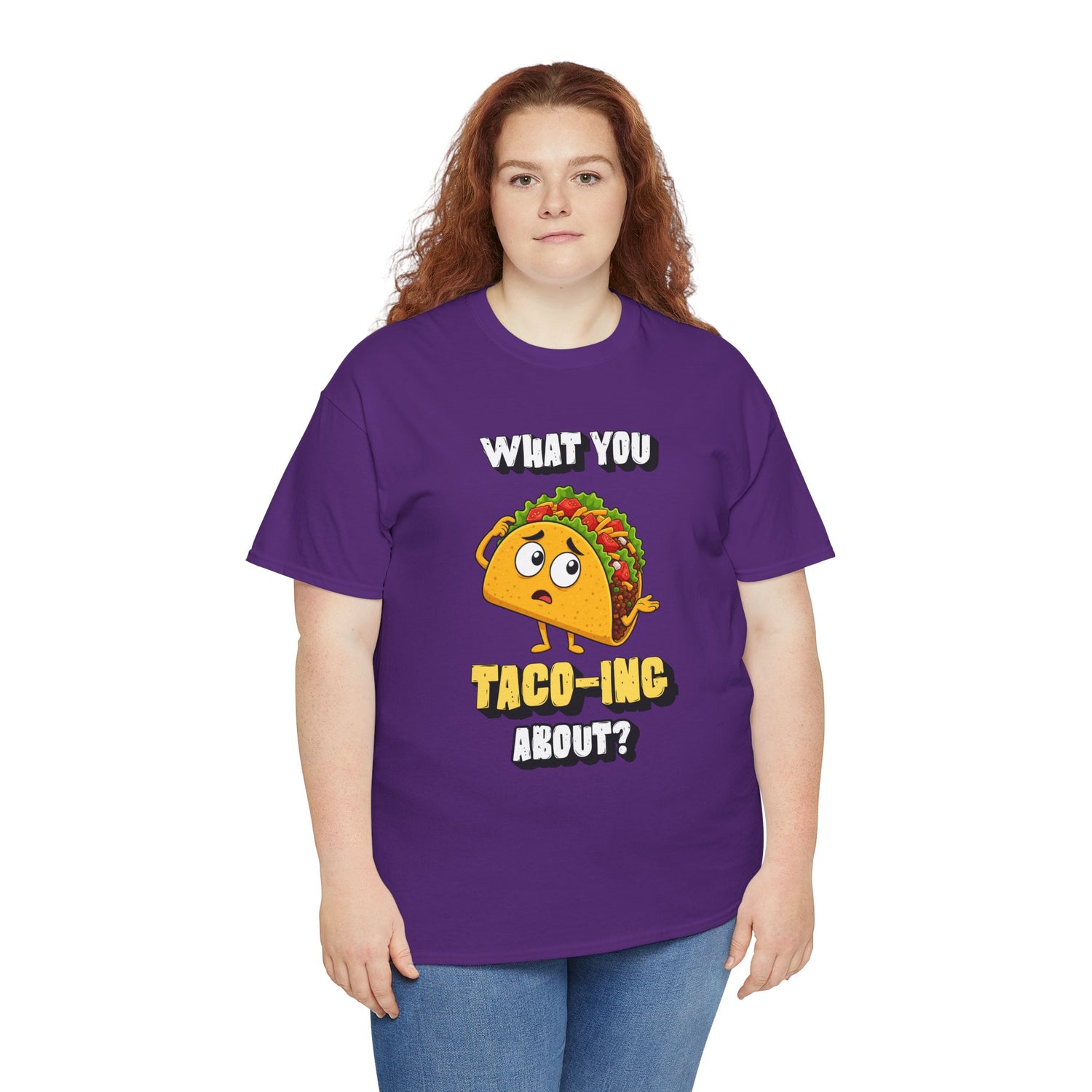 Taco Tee — "What You Taco-ing About?" Funny Food Graphic Shirt