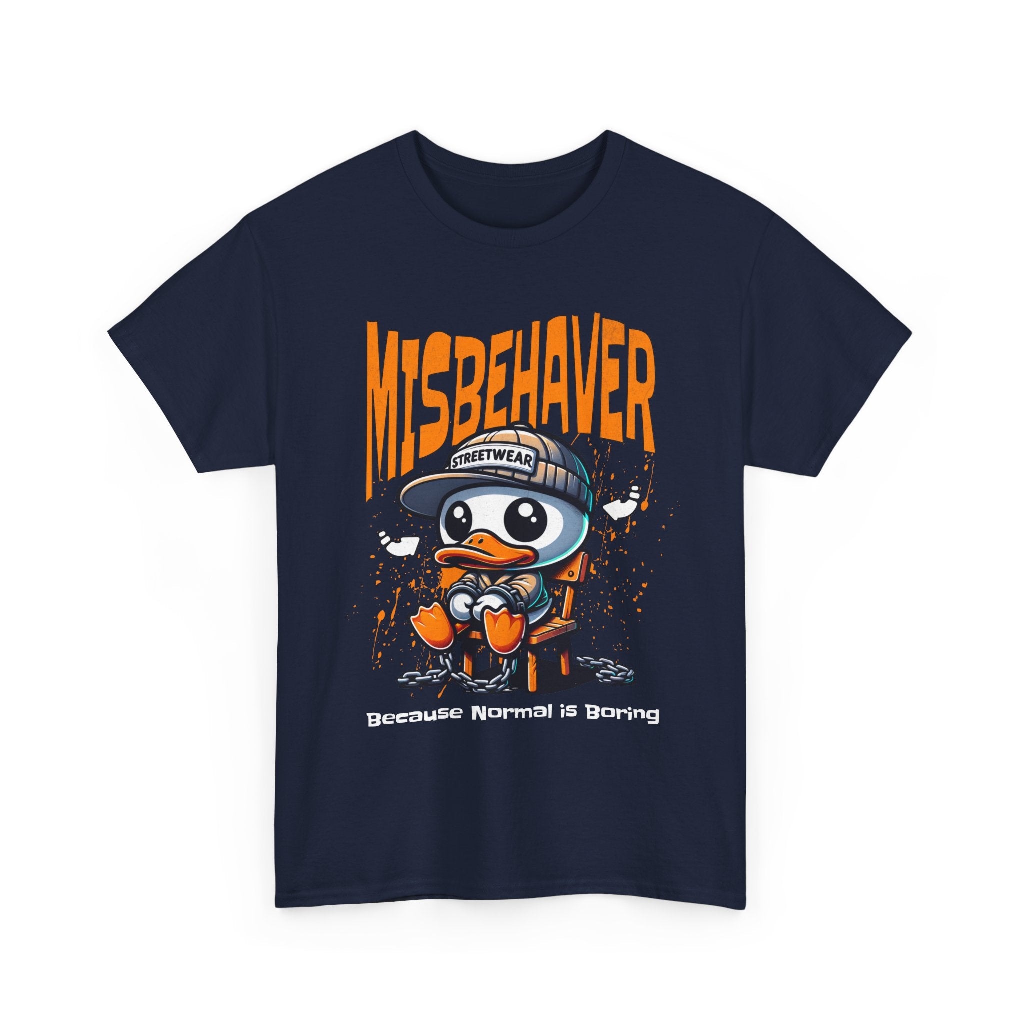 Misbehaver Duck T-Shirt — "Because Normal Is Boring" Graphic Tee