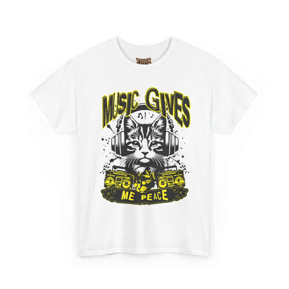 Music Gives Me Peace Cat T-Shirt