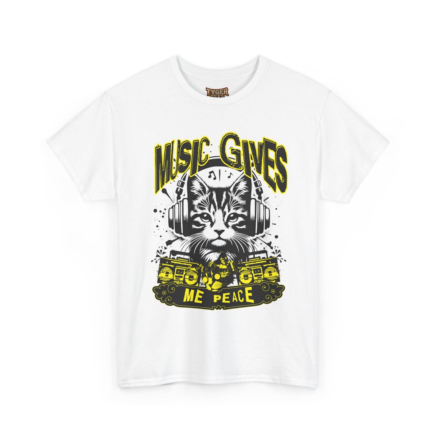 Music Gives Me Peace Cat T-Shirt