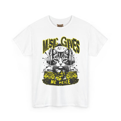 Music Gives Me Peace Cat T-Shirt