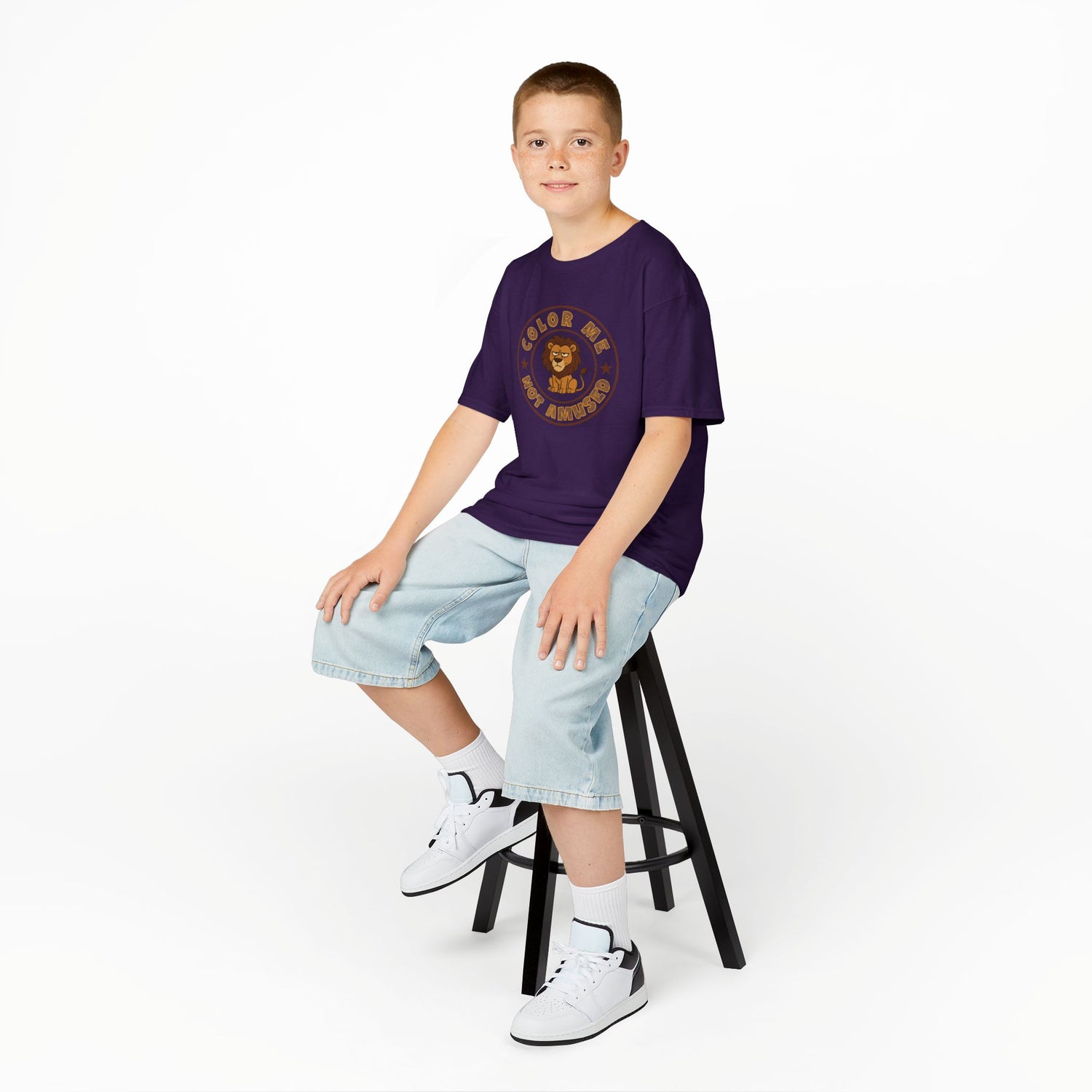 Kids Tee — Color Me Not Amused - Lion