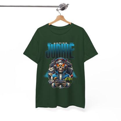 Gaming Junkie Skull Tee — Gamer Skull Controller Graphic T-Shirt